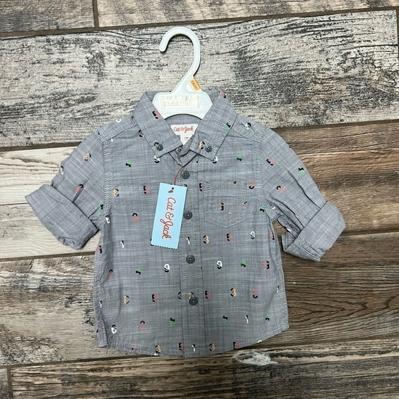 Cat and Jack Button Down—Size 12M​ - Picture 1 of 1